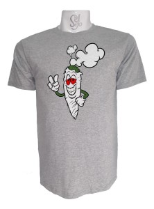 Polera De Hombre Estampado Hierba Feliz Maria Juana Fumador