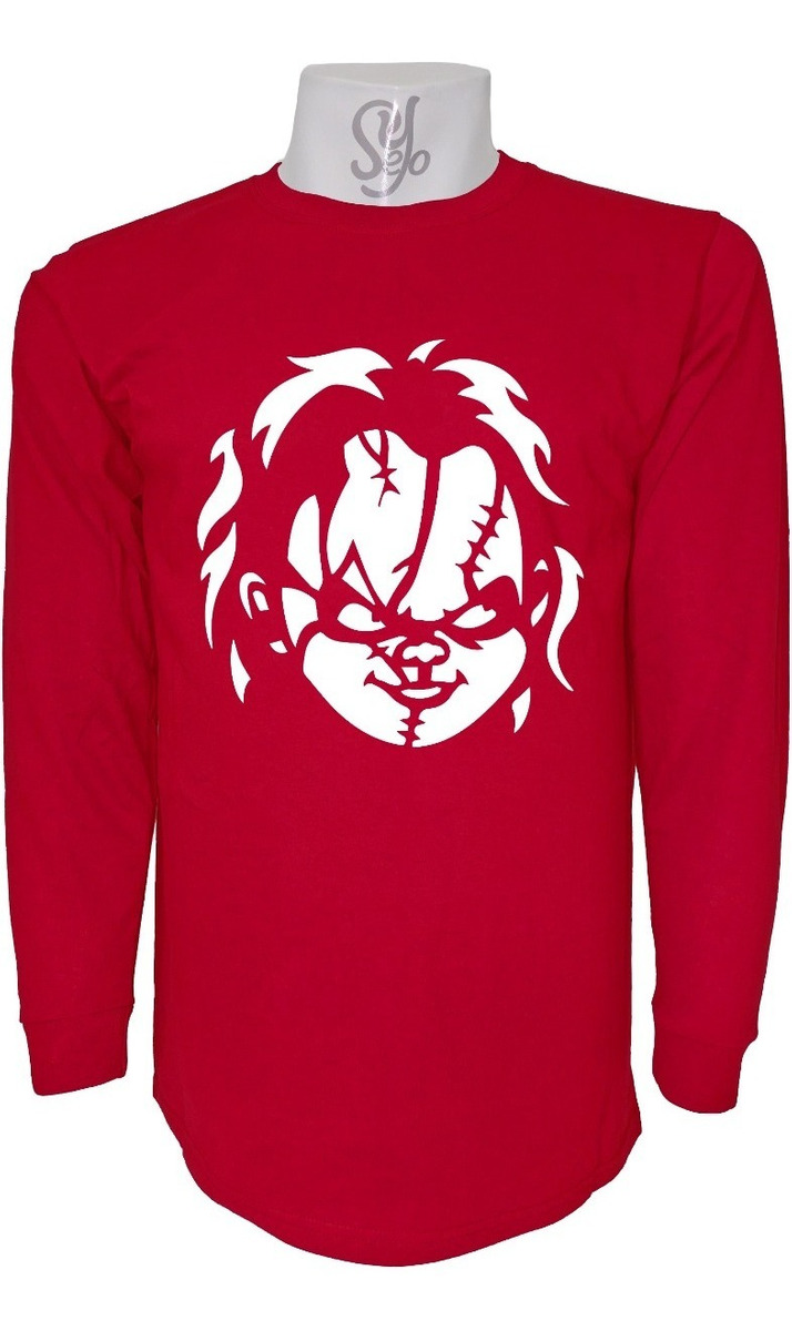 Polera De Hombre Manga Larga Chucky Terror Retro Pelicula 6 Polera De Hombre Manga Larga Chucky Terror Retro Pelicula