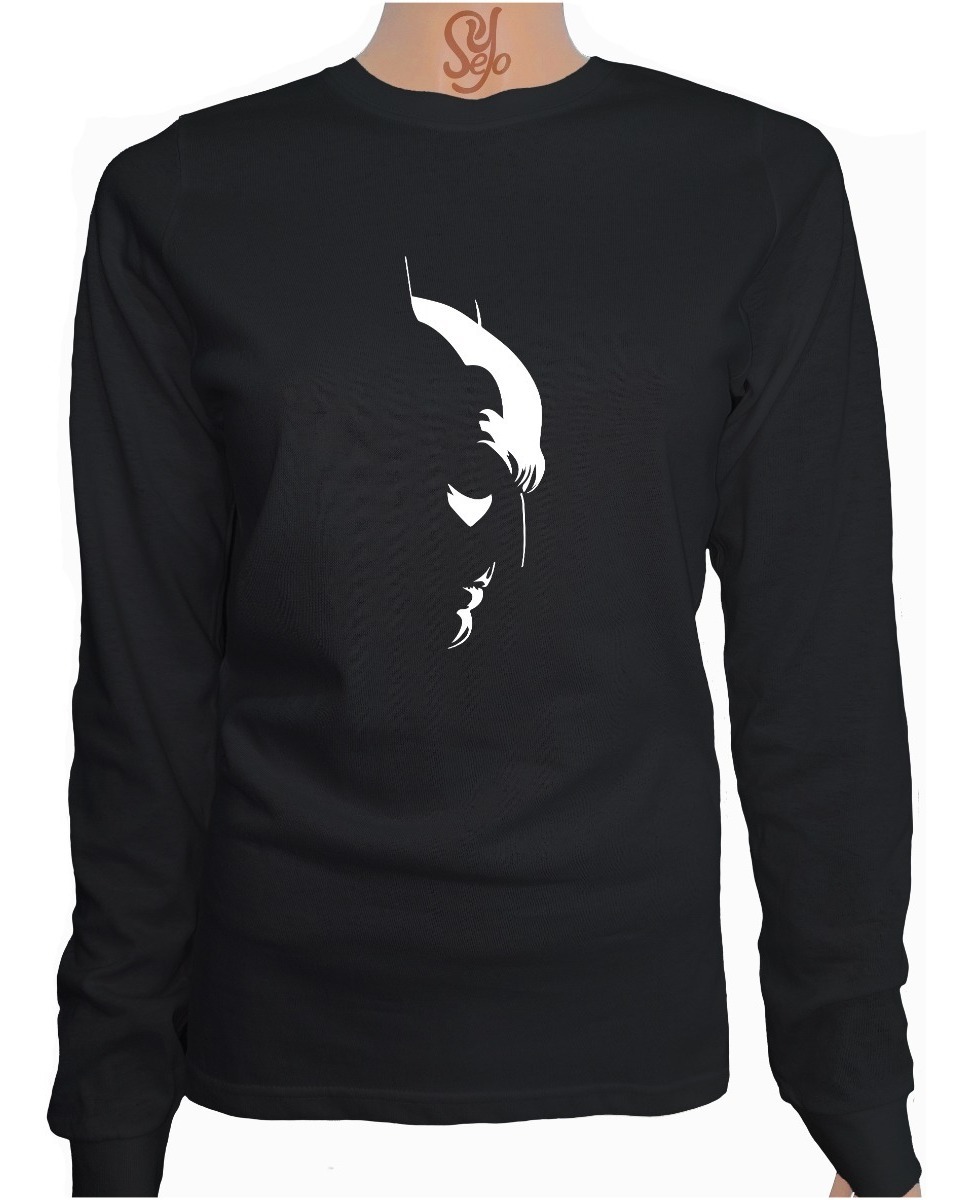 Polera De Mujer Manga Larga Batman Silueta Peli 3 Polera De Mujer Manga Larga Batman Silueta Peli