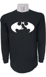 Polera De Hombre Manga Larga Batman Silueta Peliculas