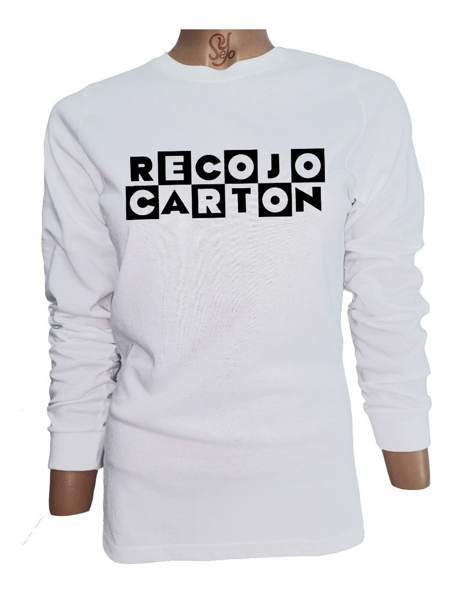 Polera De Mujer Manga Larga Gracioso Recojo Cartón Bromas 1 Polera De Mujer Manga Larga Gracioso Recojo Cartón Bromas