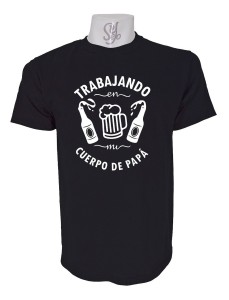 Polera De Hombre Cuerpo De Papa Bromas Dia Del Padre Cerveza