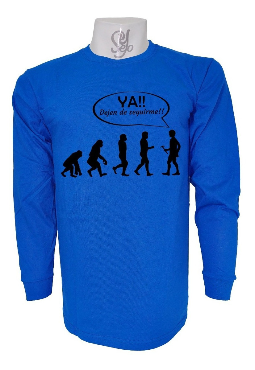 Polera De Hombre Manga Larga Teoría De La Evolución Graciosa 5 Polera De Hombre Manga Larga Teoría De La Evolución Graciosa