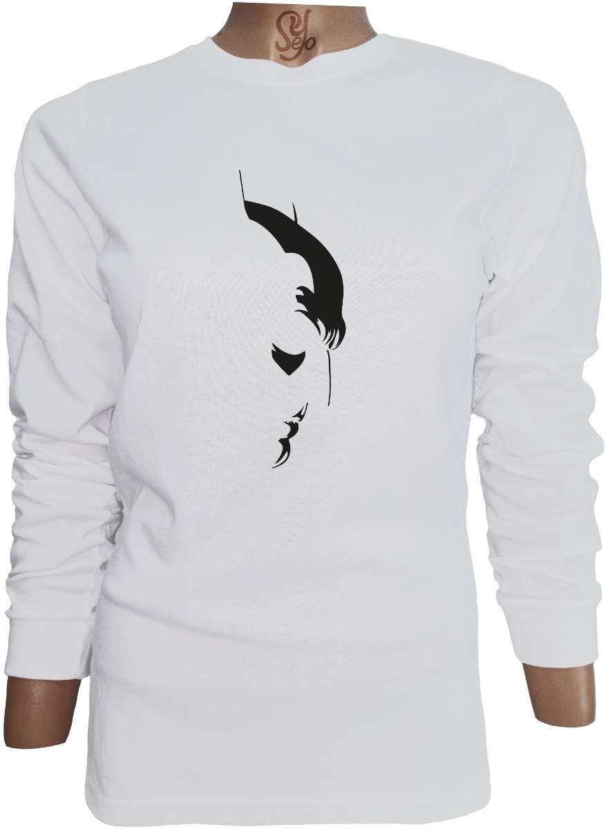 Polera De Mujer Manga Larga Batman Silueta Peli 1 Polera De Mujer Manga Larga Batman Silueta Peli
