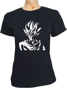 Polera De Mujer Estampado Goku Dragon Ball Tv Japones