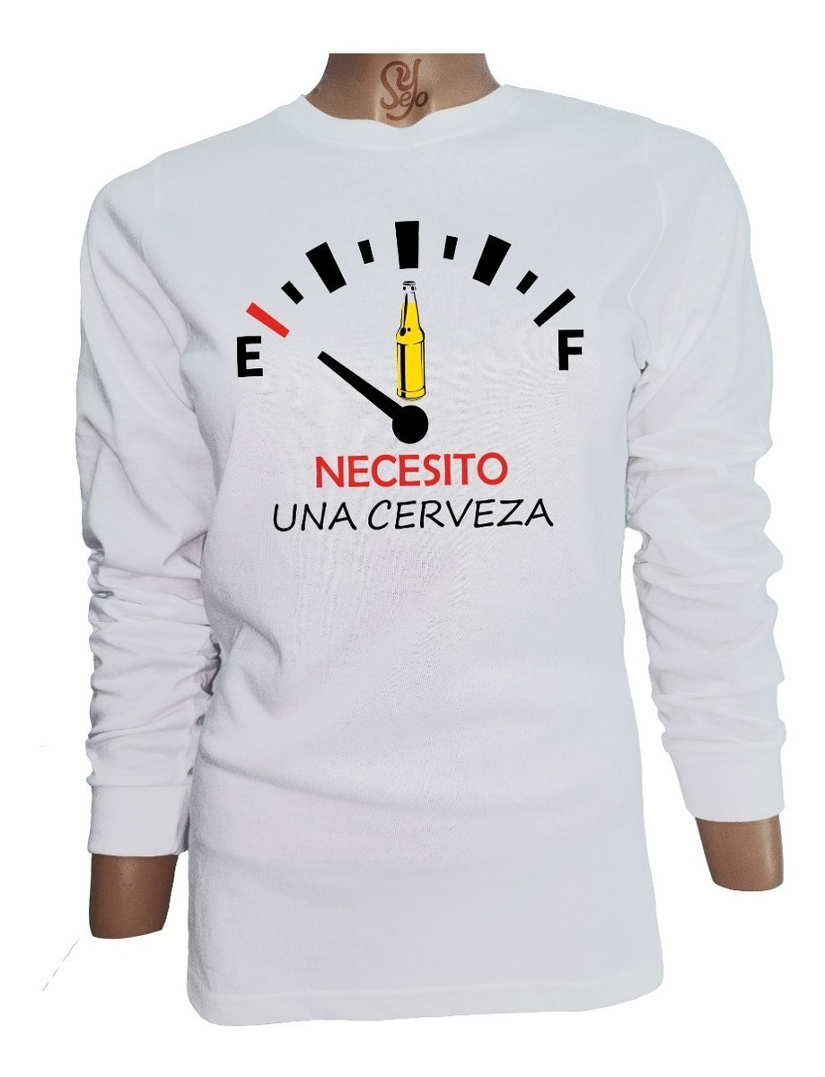 Polera De Mujer Manga Larga Medidor De Bencina Cerveza 1 Polera De Mujer Manga Larga Medidor De Bencina Cerveza
