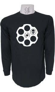 Polera De Hombre Manga Larga Revolver Ruleta Armas Muerte