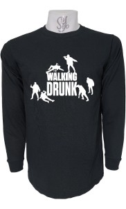 Polera De Hombre Manga Larga The Walking Drunk