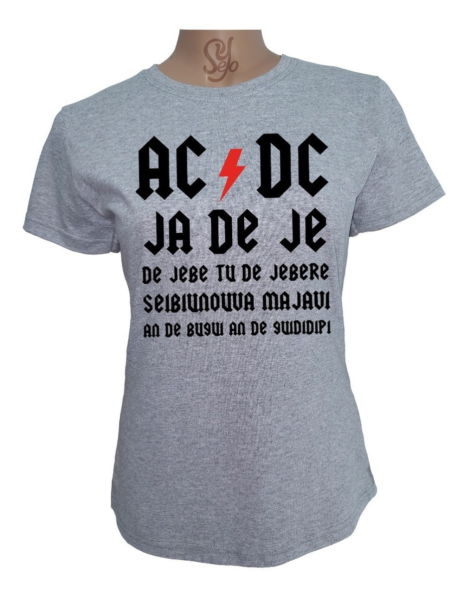 Polera De Mujer Estampado Ac Dc Rock Satira Asereje 3 Polera De Mujer Estampado Ac Dc Rock Satira Asereje