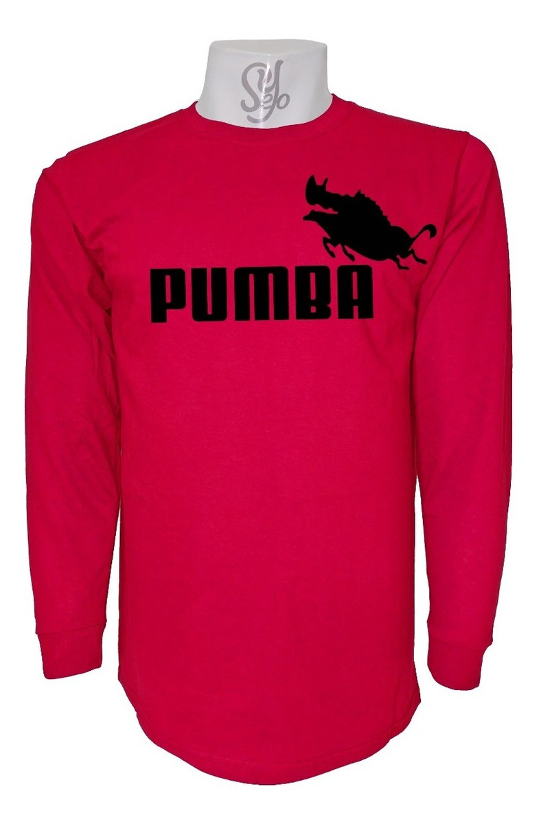 Polera De Hombre Manga Larga Gracioso Pumba Puma Bromas 6 Polera De Hombre Manga Larga Gracioso Pumba Puma Bromas