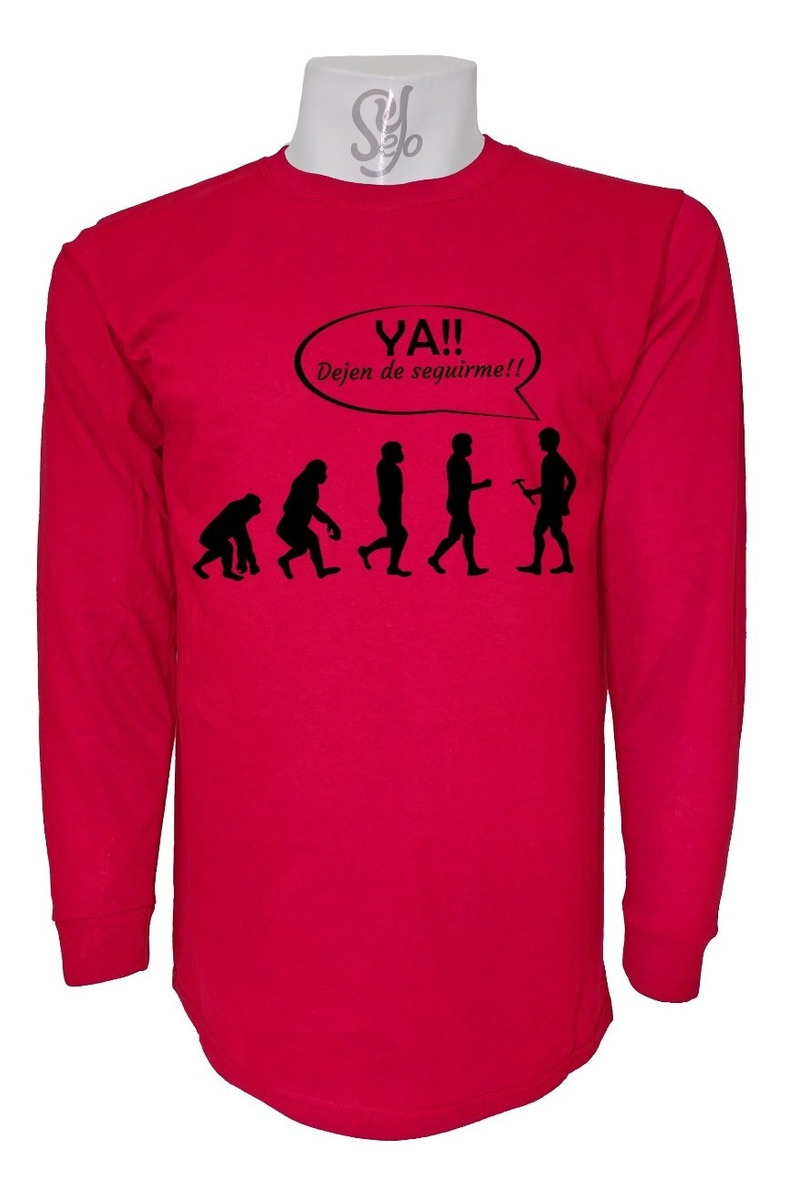 Polera De Hombre Manga Larga Teoría De La Evolución Graciosa 6 Polera De Hombre Manga Larga Teoría De La Evolución Graciosa