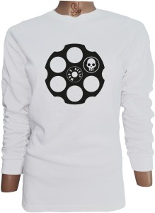 Polera De Mujer Manga Larga Revolver Ruleta Armas Muerte