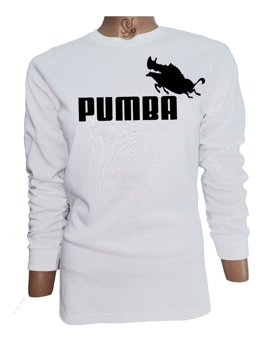 Polera De Mujer Manga Larga Gracioso Pumba Puma Bromas 1 Polera De Mujer Manga Larga Gracioso Pumba Puma Bromas