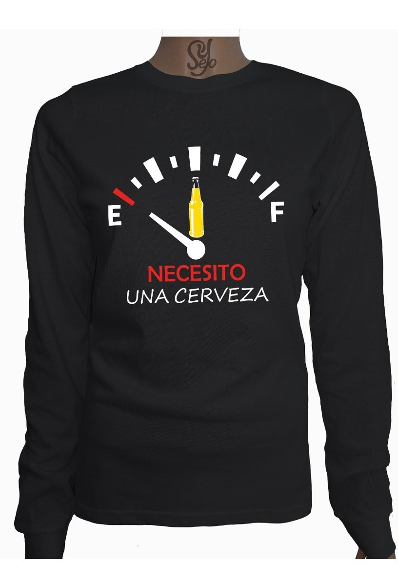 Polera De Mujer Manga Larga Medidor De Bencina Cerveza 3 Polera De Mujer Manga Larga Medidor De Bencina Cerveza