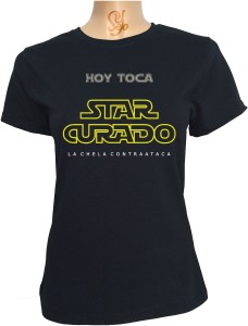 Polera De Mujer Graciosa Star Wars Star Curado Bromas