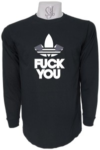 Polera De Hombre Manga Larga FUCK YOU Satira ADIDAS