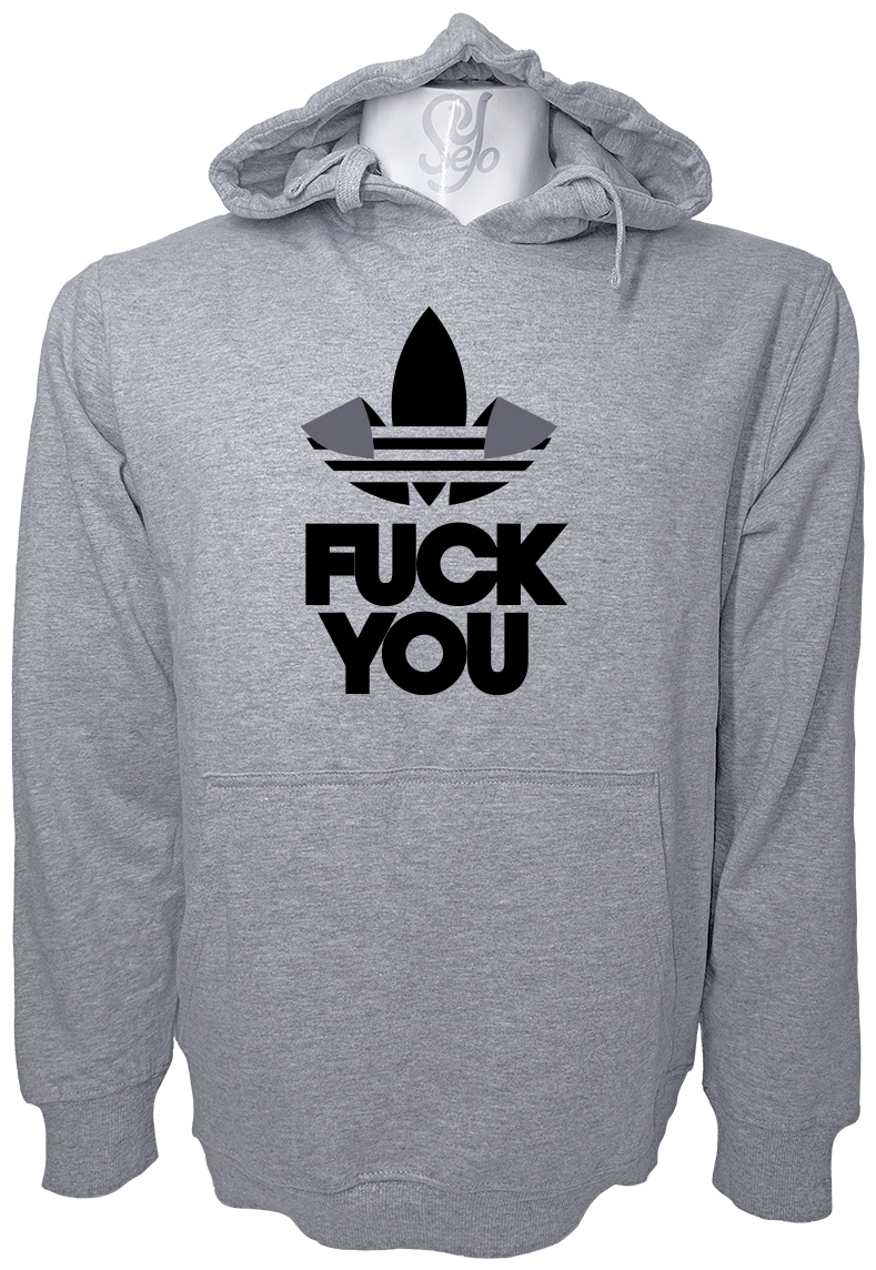 Poleron Con Capucha FUCK YOU Satira ADIDAS 2 Poleron Con Capucha FUCK YOU Satira ADIDAS