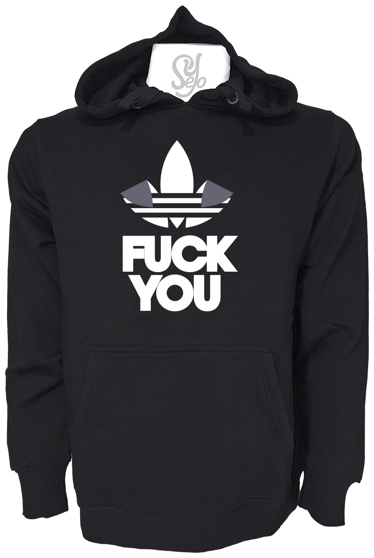 Poleron Con Capucha FUCK YOU Satira ADIDAS 1 Poleron Con Capucha FUCK YOU Satira ADIDAS