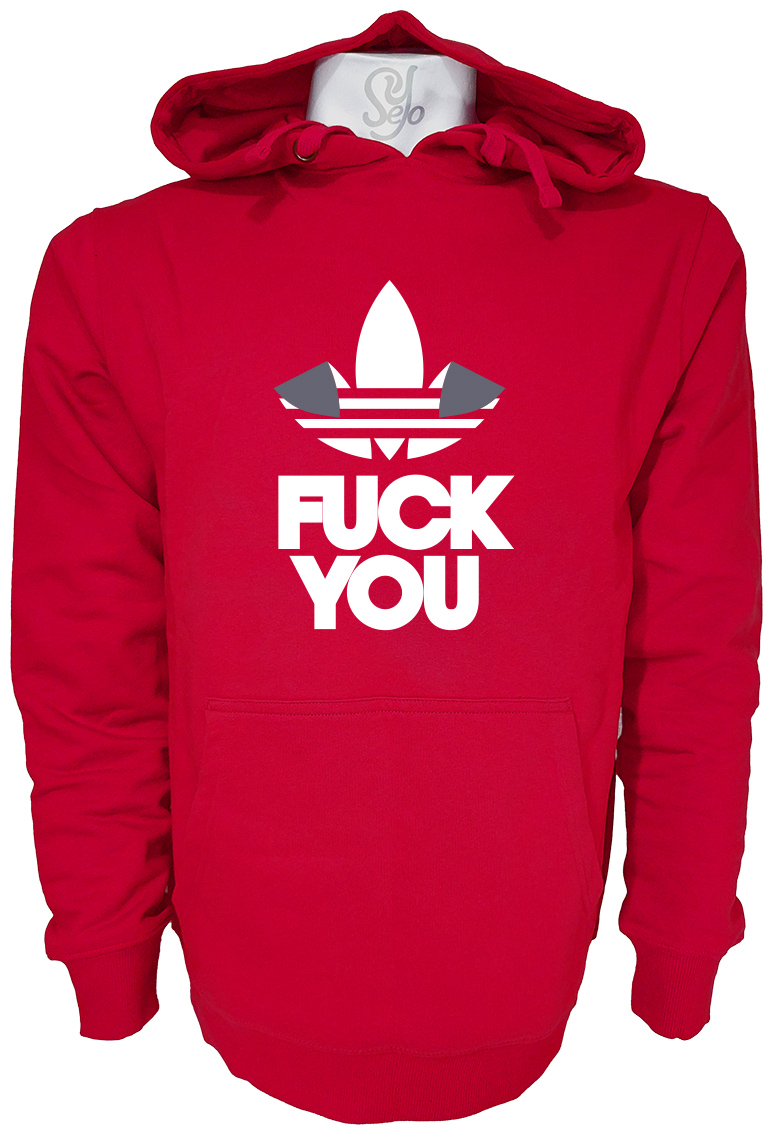 Poleron Con Capucha FUCK YOU Satira ADIDAS 3 Poleron Con Capucha FUCK YOU Satira ADIDAS