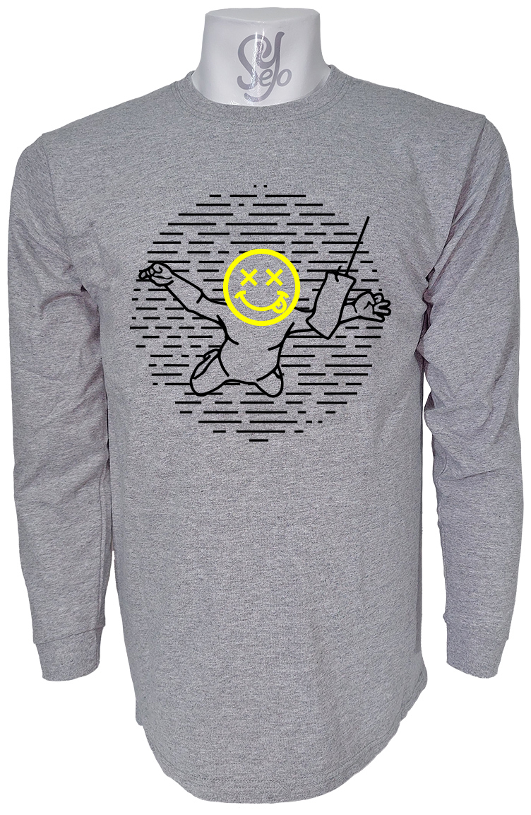 Polera De Hombre Manga Larga Nirvana Nevermind 2 Polera De Hombre Manga Larga Nirvana Nevermind