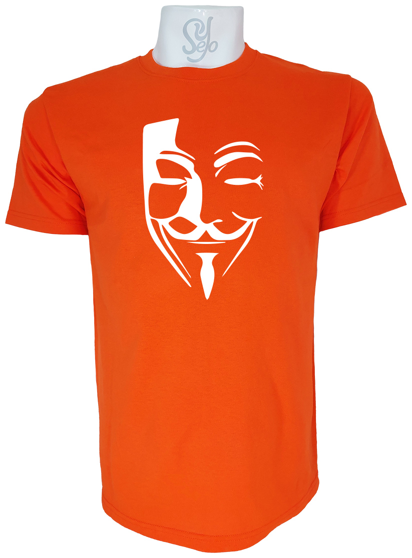Polera de Hombre Anonymous silueta Mascara 5 Polera de Hombre Anonymous silueta Mascara