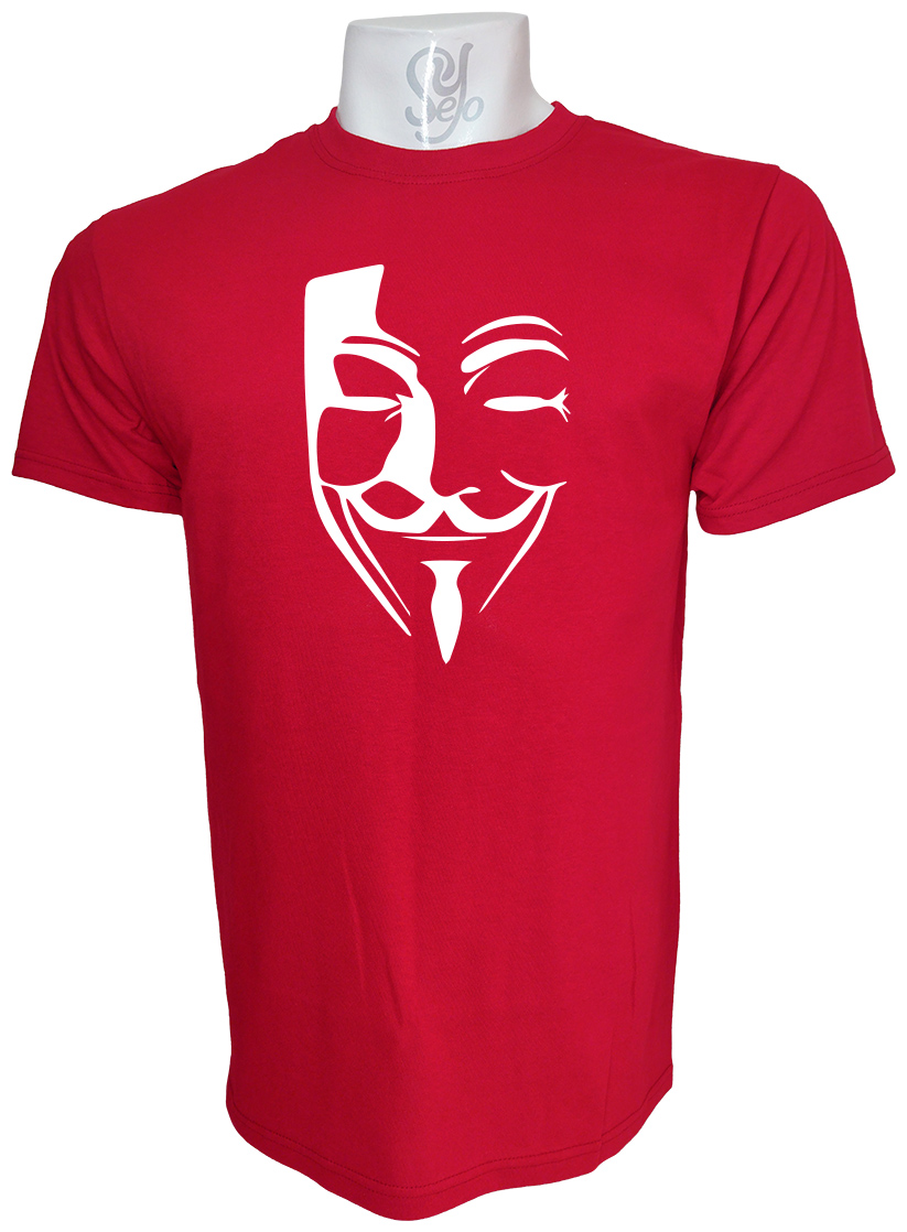 Polera de Hombre Anonymous silueta Mascara 6 Polera de Hombre Anonymous silueta Mascara