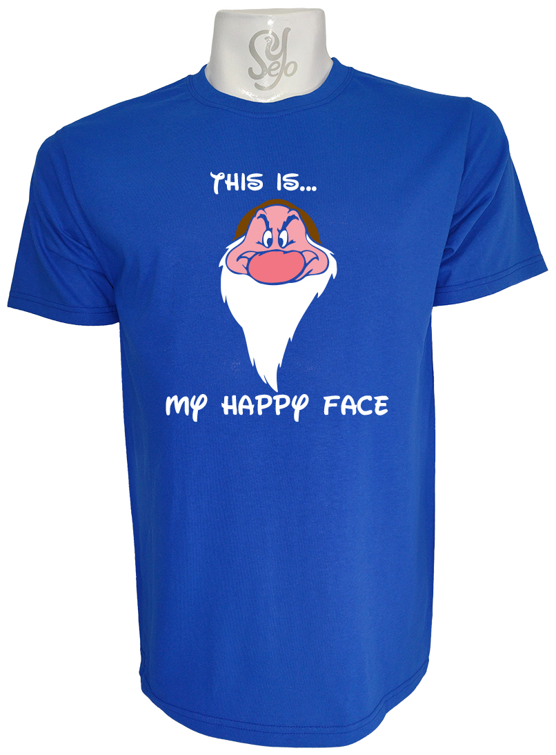 Polera de Hombre Cara Feliz De Grumpy Gruñon 2 Polera de Hombre Cara Feliz De Grumpy Gruñon