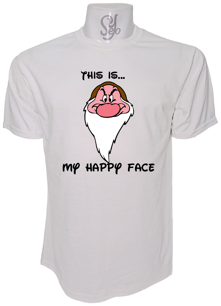 Polera de Hombre Cara Feliz De Grumpy Gruñon 4 Polera de Hombre Cara Feliz De Grumpy Gruñon