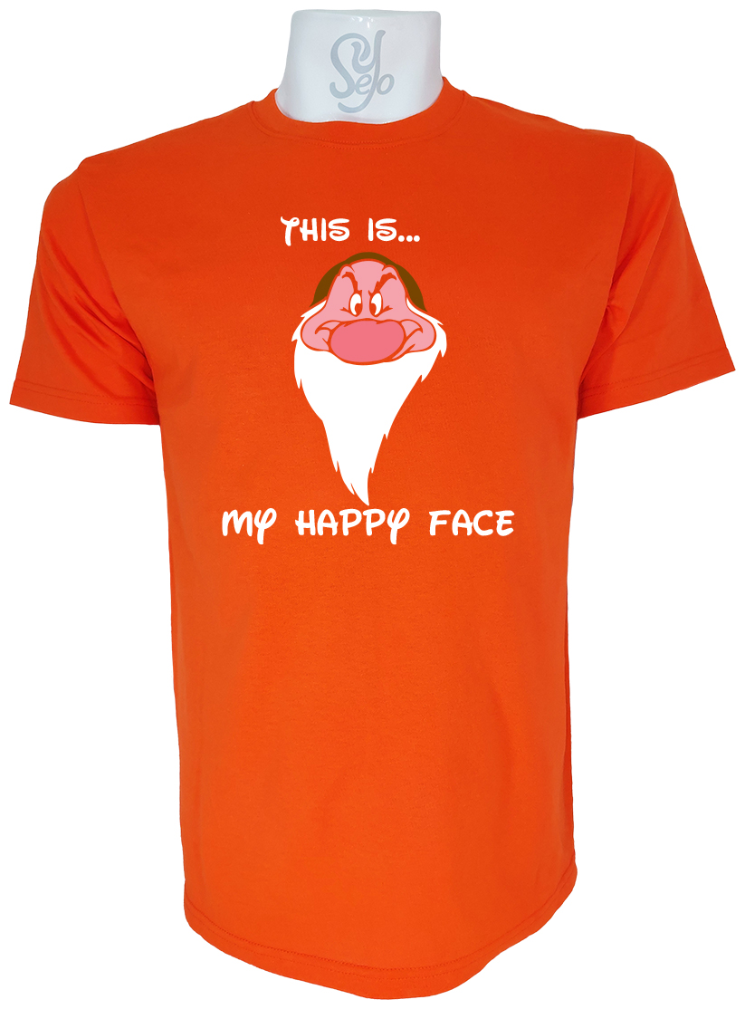 Polera de Hombre Cara Feliz De Grumpy Gruñon 5 Polera de Hombre Cara Feliz De Grumpy Gruñon