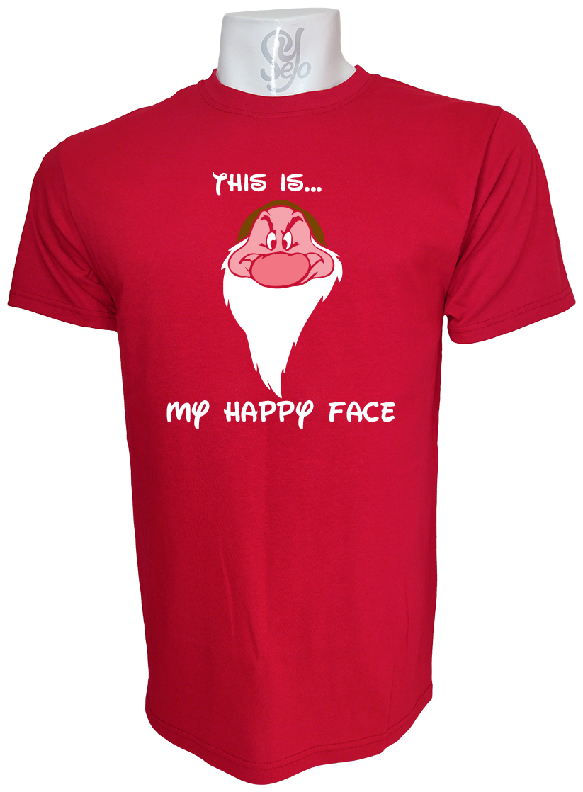 Polera de Hombre Cara Feliz De Grumpy Gruñon 6 Polera de Hombre Cara Feliz De Grumpy Gruñon