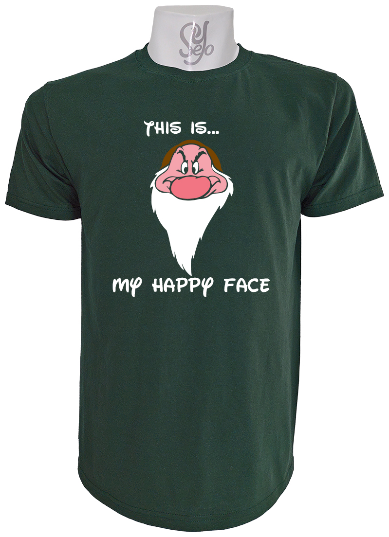 Polera de Hombre Cara Feliz De Grumpy Gruñon 8 Polera de Hombre Cara Feliz De Grumpy Gruñon