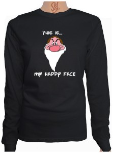 Polera De Mujer Manga Larga Cara Feliz De Grumpy Gruñon
