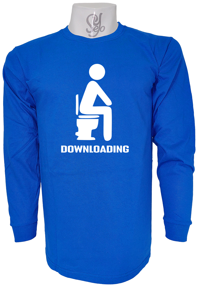Polera De Hombre Manga Larga Downloading en el WC 4 Polera De Hombre Manga Larga Downloading en el WC