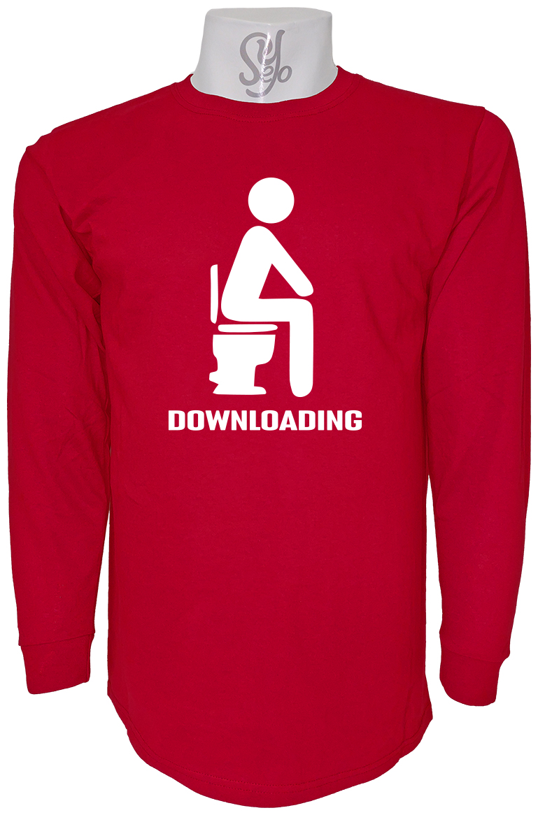 Polera De Hombre Manga Larga Downloading en el WC 5 Polera De Hombre Manga Larga Downloading en el WC