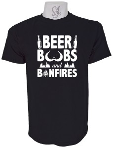 Polera de Hombre Beer Boobs And Bonfires