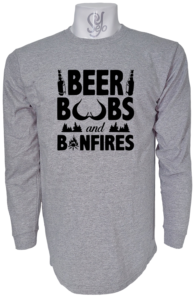 Polera De Hombre Manga Larga Beer Boobs And Bonfires 2 Polera De Hombre Manga Larga Beer Boobs And Bonfires