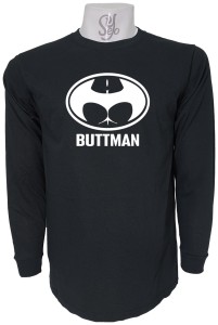 Polera De Hombre Manga Larga SUPERHEROE BUTTMAN, BATMAN