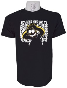Polera de Hombre Homero Simpson Loco, Sin CERVEZA Ni TV