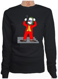 Polera De Mujer Manga Larga Krusty Guasón, Krusty El payaso Joker