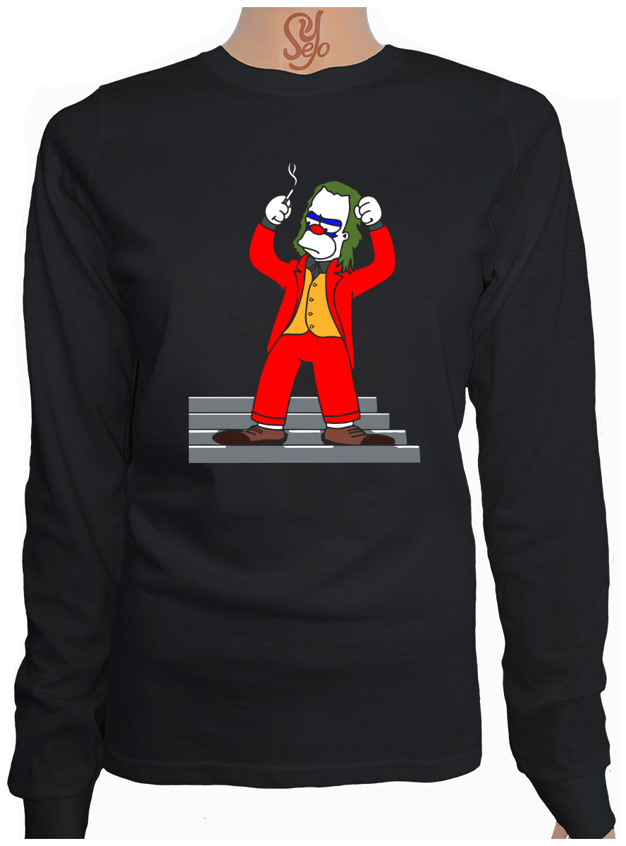 Polera De Mujer Manga Larga Krusty Guasón, Krusty El payaso Joker 1 Polera De Mujer Manga Larga Krusty Guasón, Krusty El payaso Joker