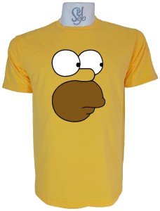 Polera de Hombre Cara de Homero Simpson, Los Simpsons