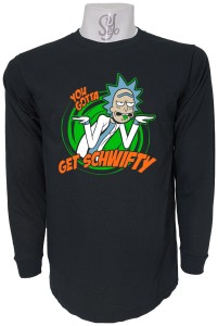 Polera De Hombre Manga Larga Rick And Morty, Ponte Rickoso
