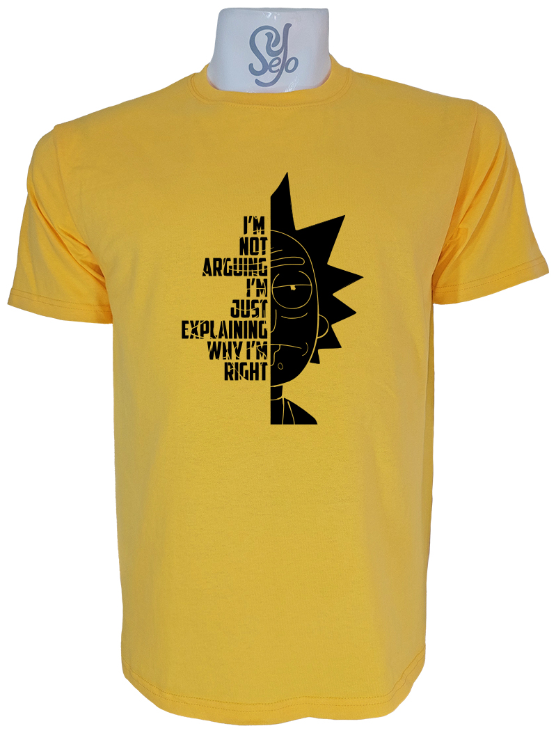 Polera de Hombre No Discuto, Explico por qué tengo razón, Rick 7 Polera de Hombre No Discuto, Explico por qué tengo razón, Rick