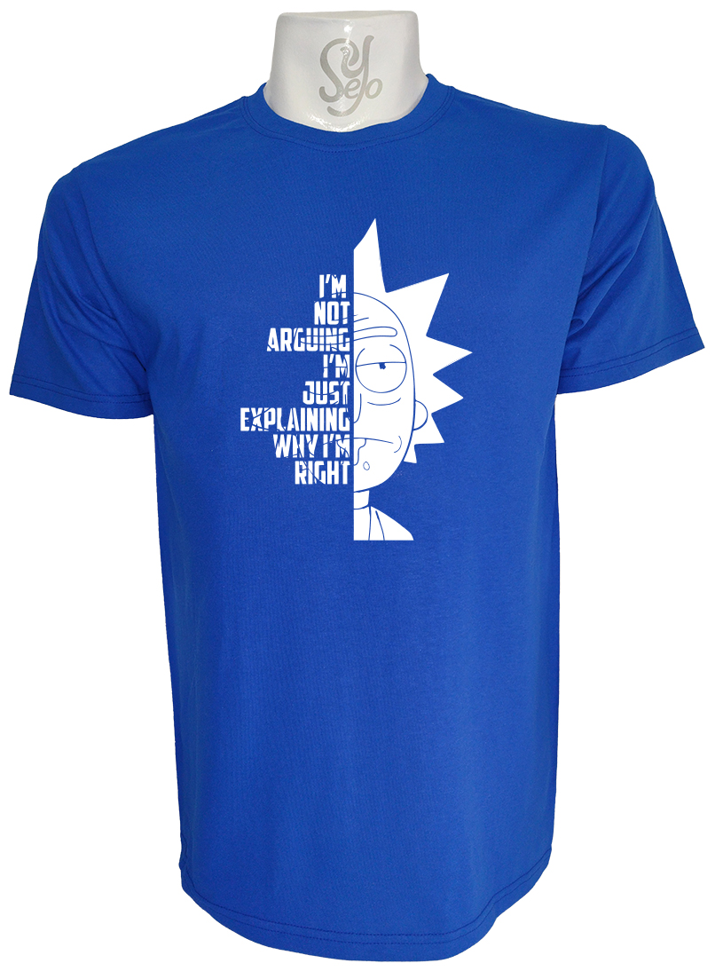 Polera de Hombre No Discuto, Explico por qué tengo razón, Rick 2 Polera de Hombre No Discuto, Explico por qué tengo razón, Rick