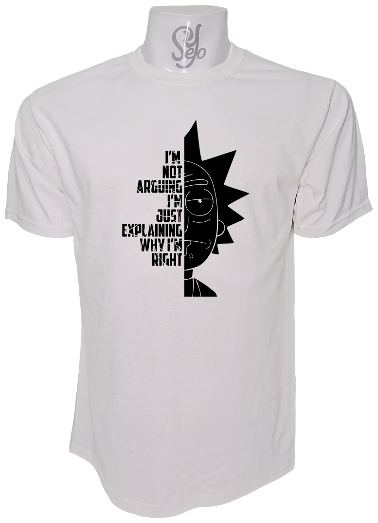 Polera de Hombre No Discuto, Explico por qué tengo razón, Rick 4 Polera de Hombre No Discuto, Explico por qué tengo razón, Rick