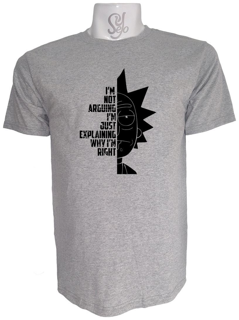 Polera de Hombre No Discuto, Explico por qué tengo razón, Rick 3 Polera de Hombre No Discuto, Explico por qué tengo razón, Rick