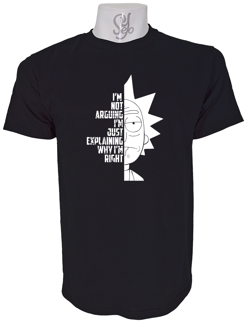 Polera de Hombre No Discuto, Explico por qué tengo razón, Rick 1 Polera de Hombre No Discuto, Explico por qué tengo razón, Rick