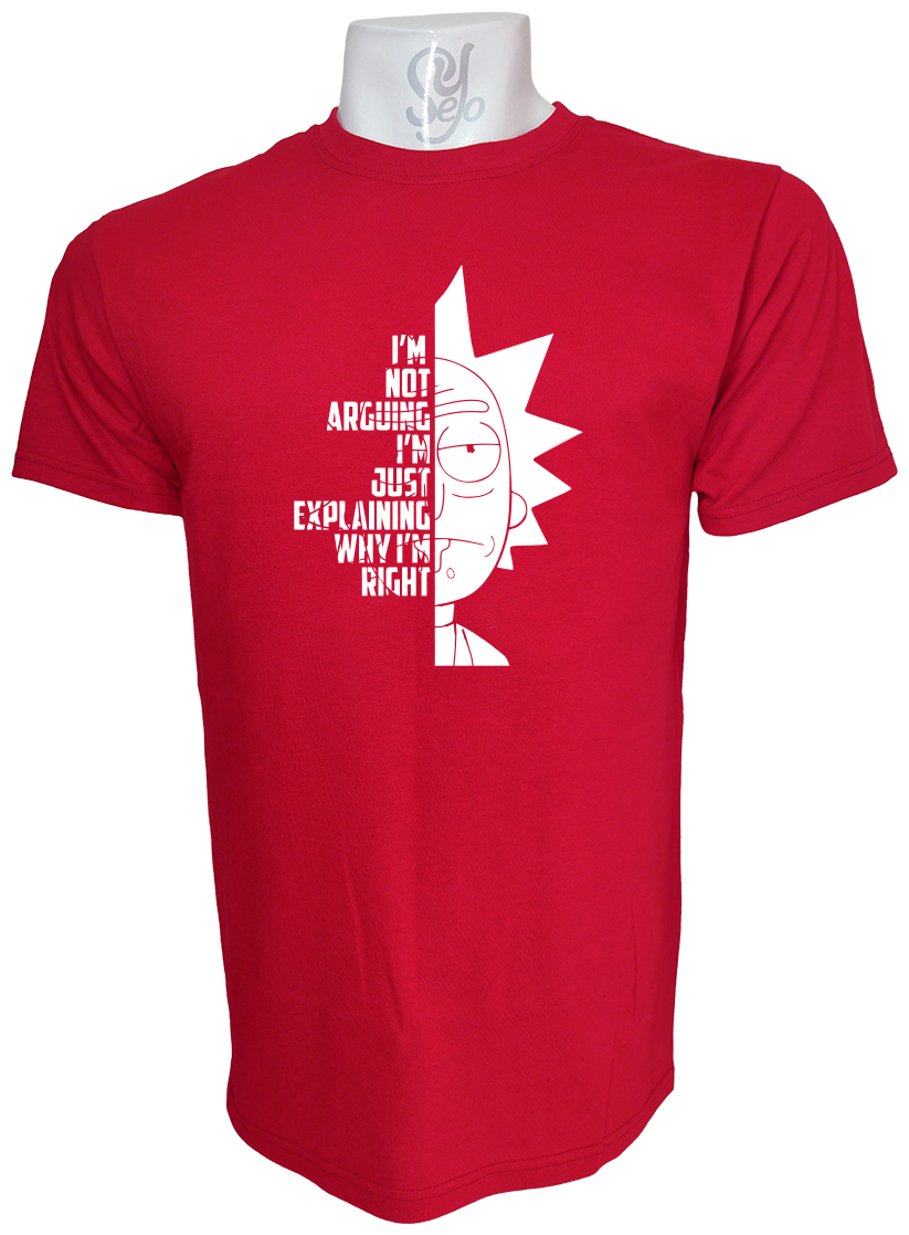 Polera de Hombre No Discuto, Explico por qué tengo razón, Rick 6 Polera de Hombre No Discuto, Explico por qué tengo razón, Rick