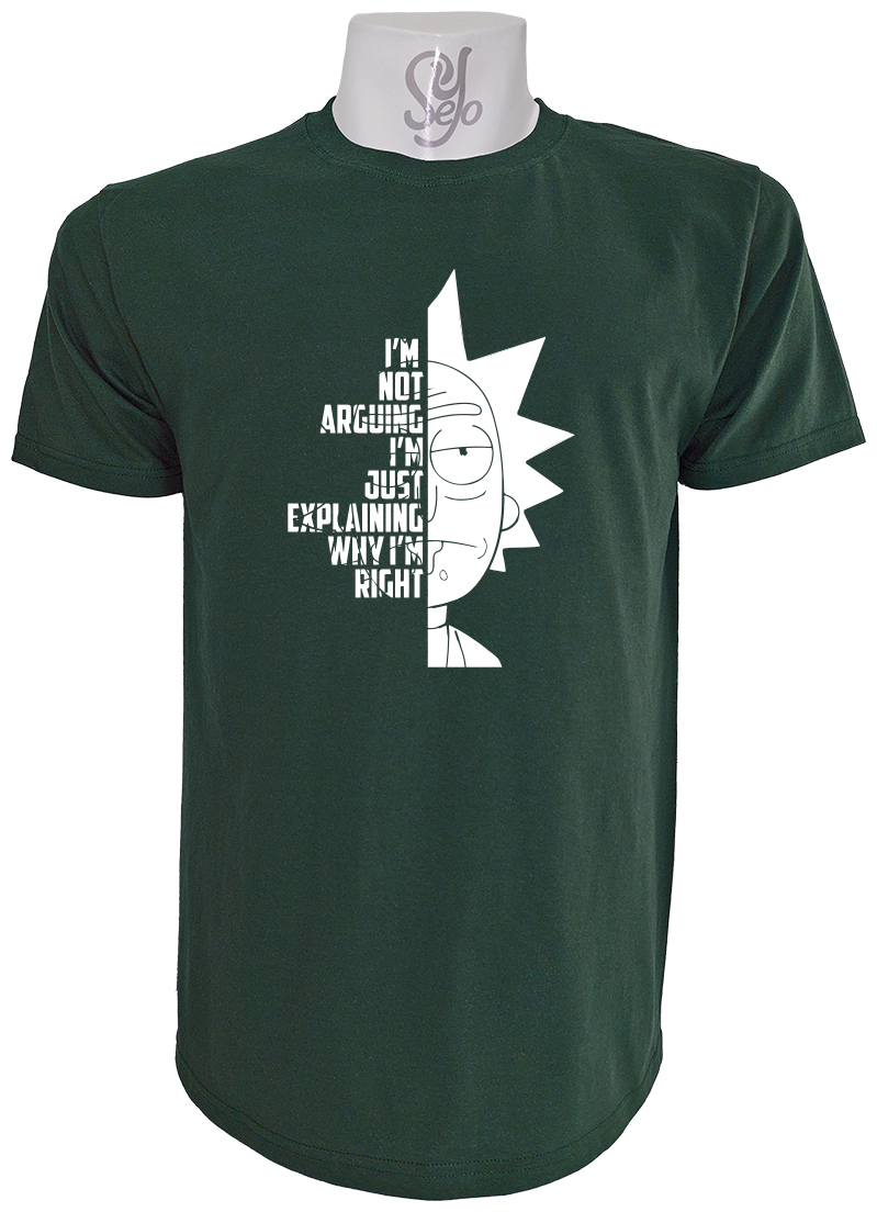 Polera de Hombre No Discuto, Explico por qué tengo razón, Rick 8 Polera de Hombre No Discuto, Explico por qué tengo razón, Rick