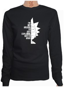 Polera De Mujer Manga Larga No Discuto, Explico por qué tengo razón, Rick
